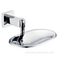Wall-Mounted Soap Dish Holder With Drain Chrome